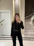 Buttoned Brown Basic