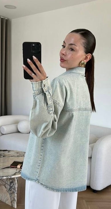 Light blue denim shirt