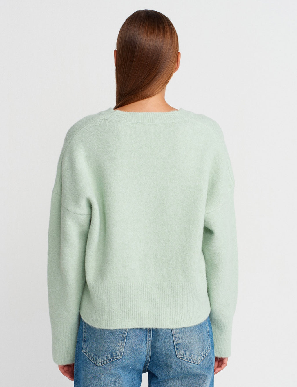 Light Mint V-neck