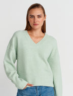 Light Mint V-neck