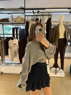 Grey Sweater with Pin Details