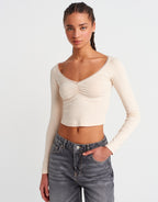 Long Sleeves Crop Top