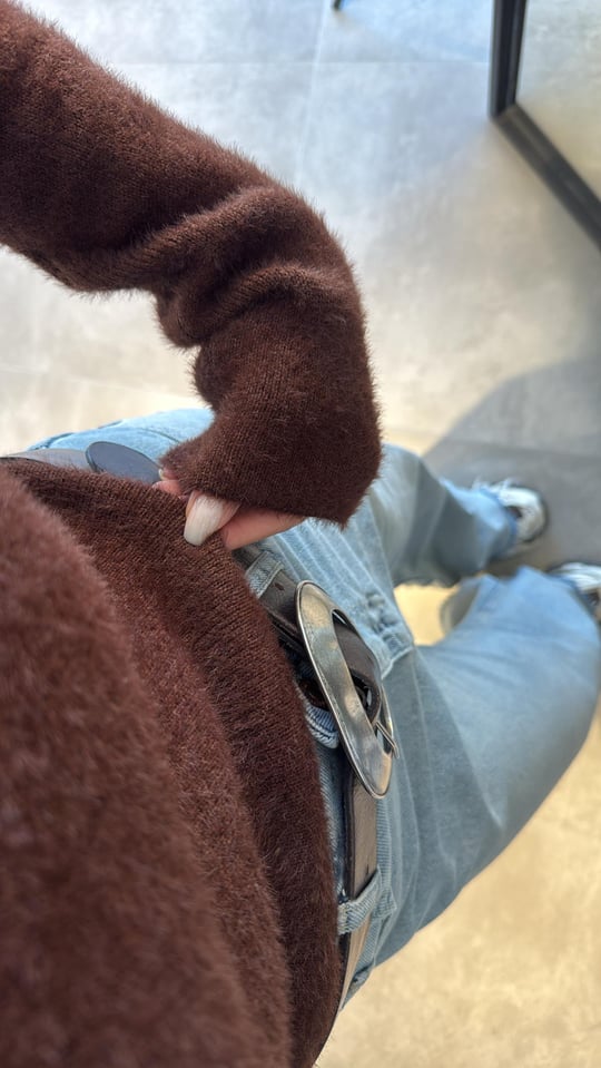 Brown mohair top