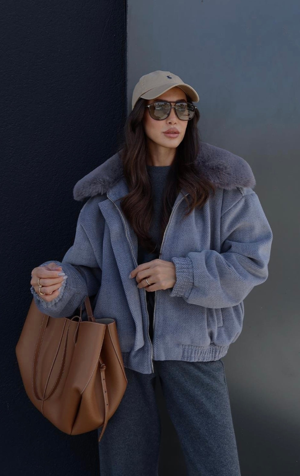 Fur detailed Grey Jacket