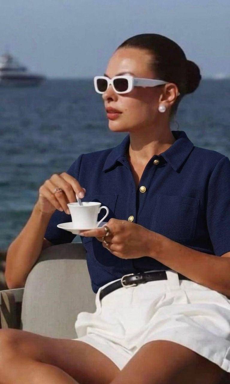 Carol Navy Shirt