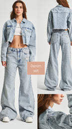 Side-detailed Denim Jacket