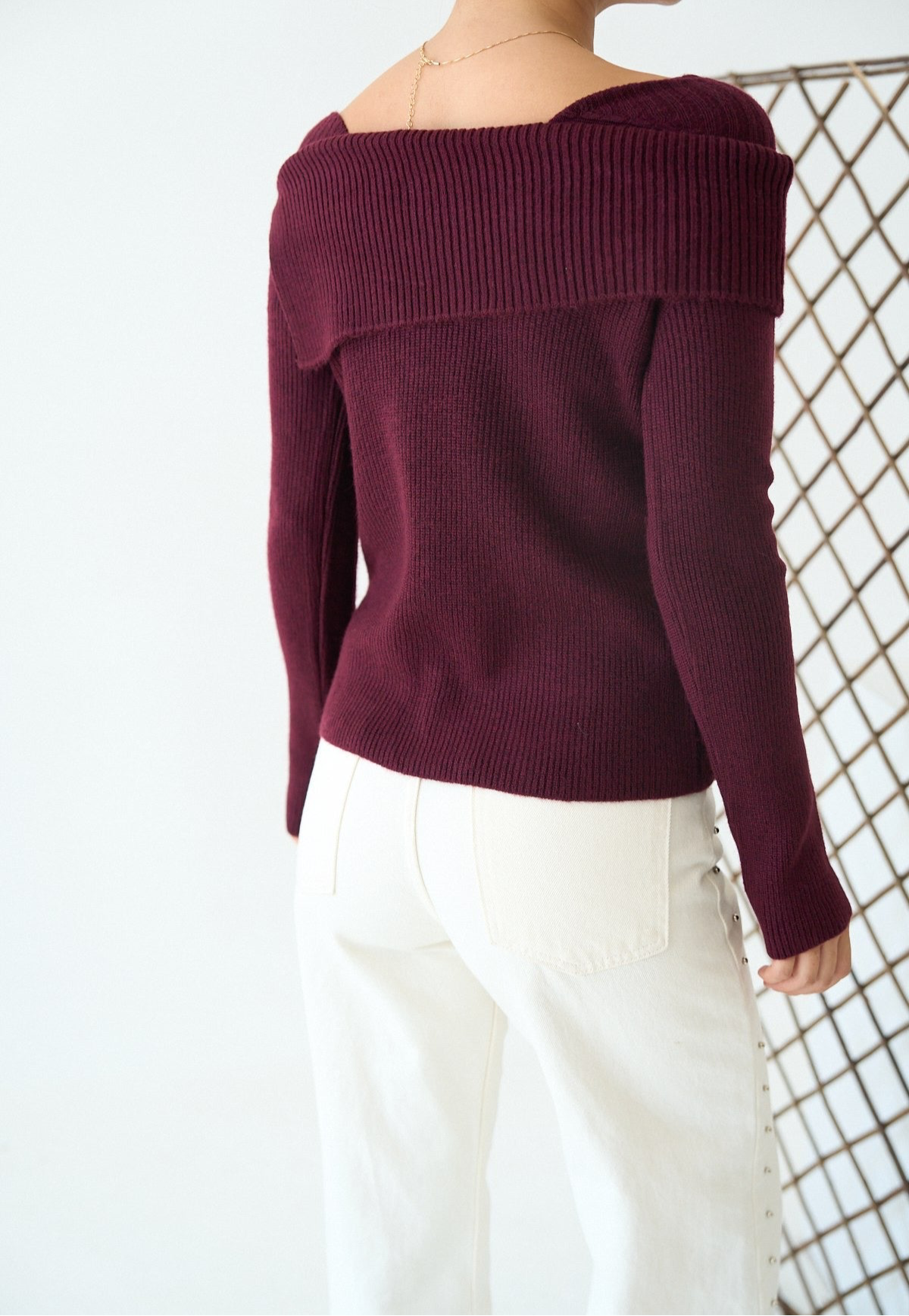 Off-shoulder Sweater