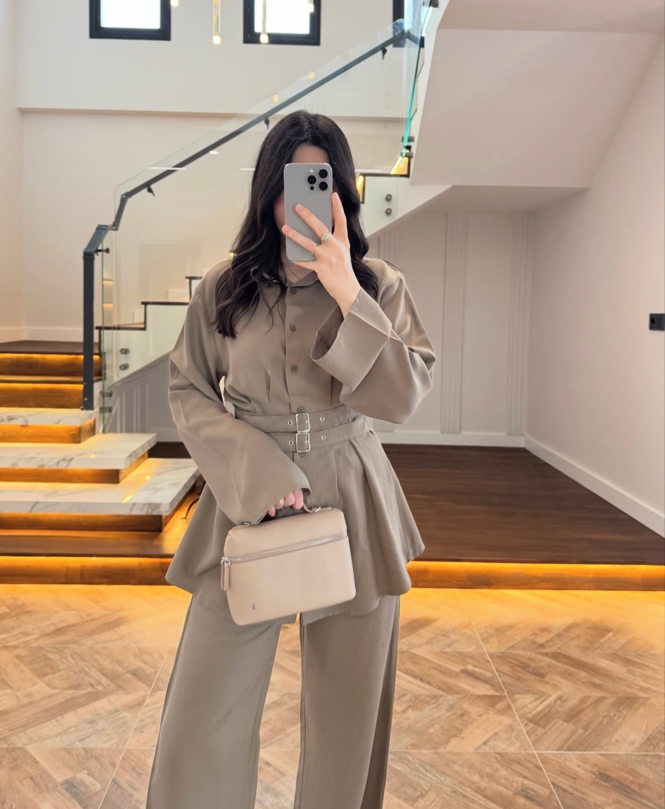 Khaki Belted-Set