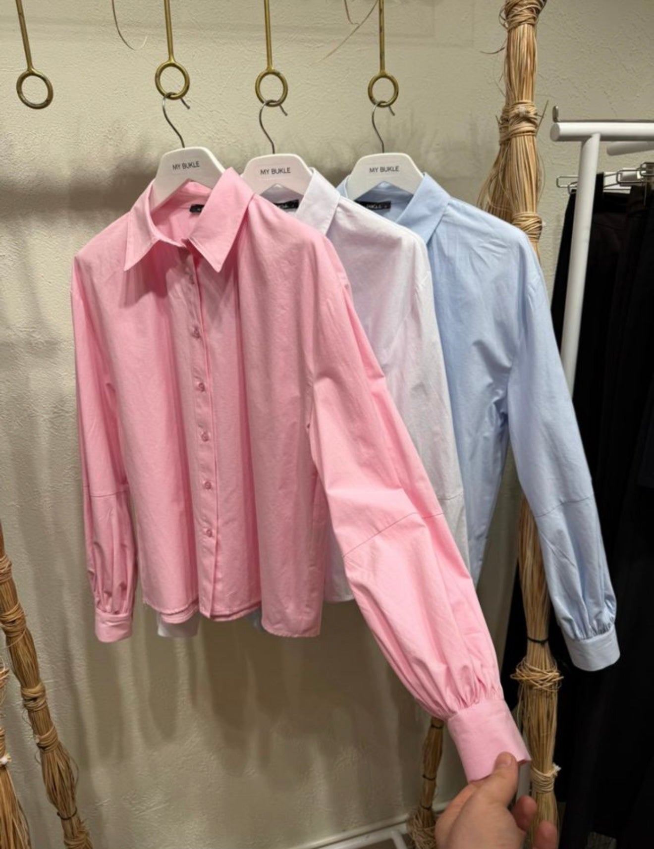 Puffed sleeves Shirt - White