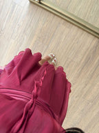 Padded Jacquard Tulle Dress