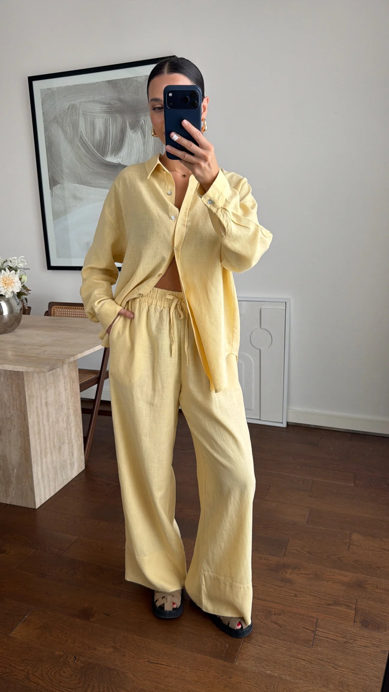 Pure linen set - yellow