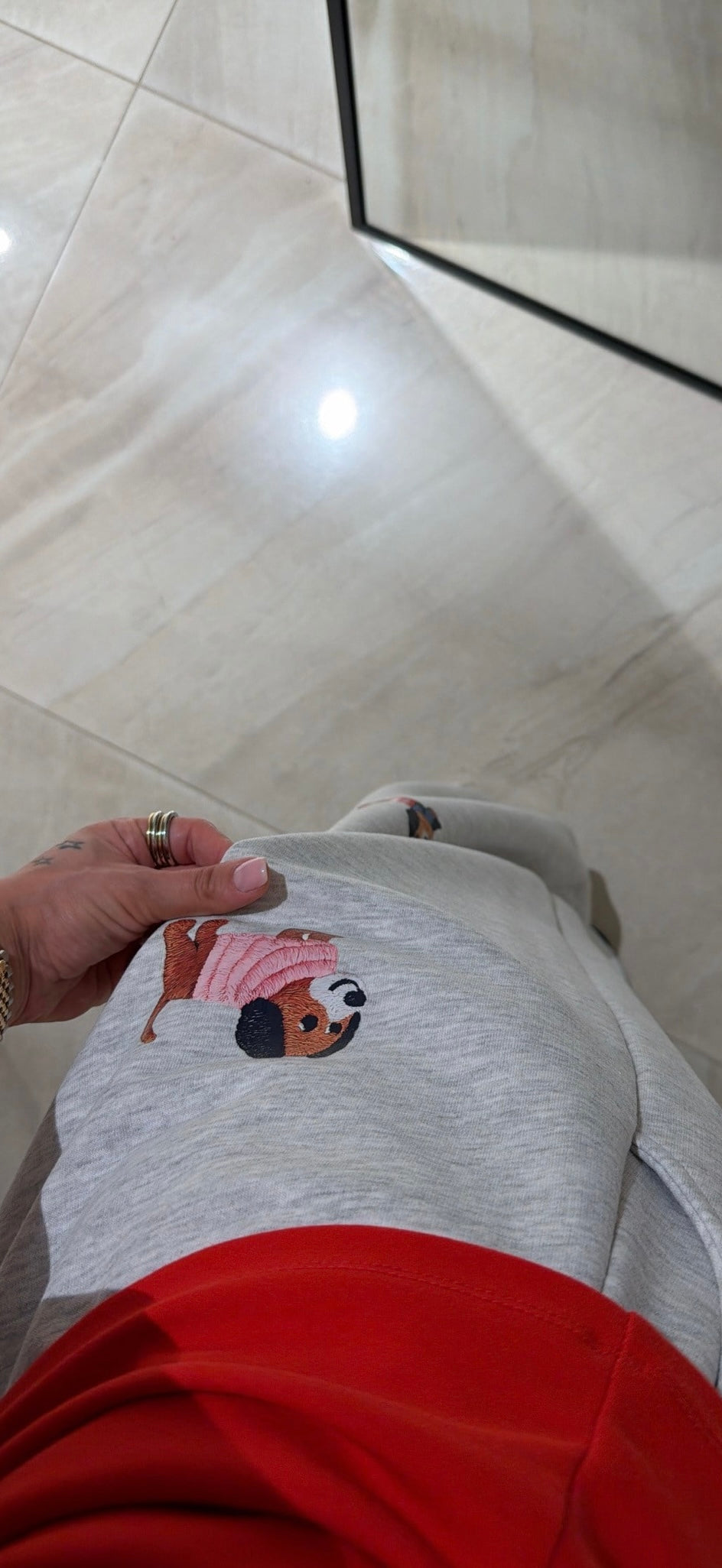 Puppy stitch sweatpants
