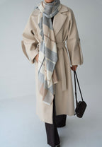 Beige and grey scarf