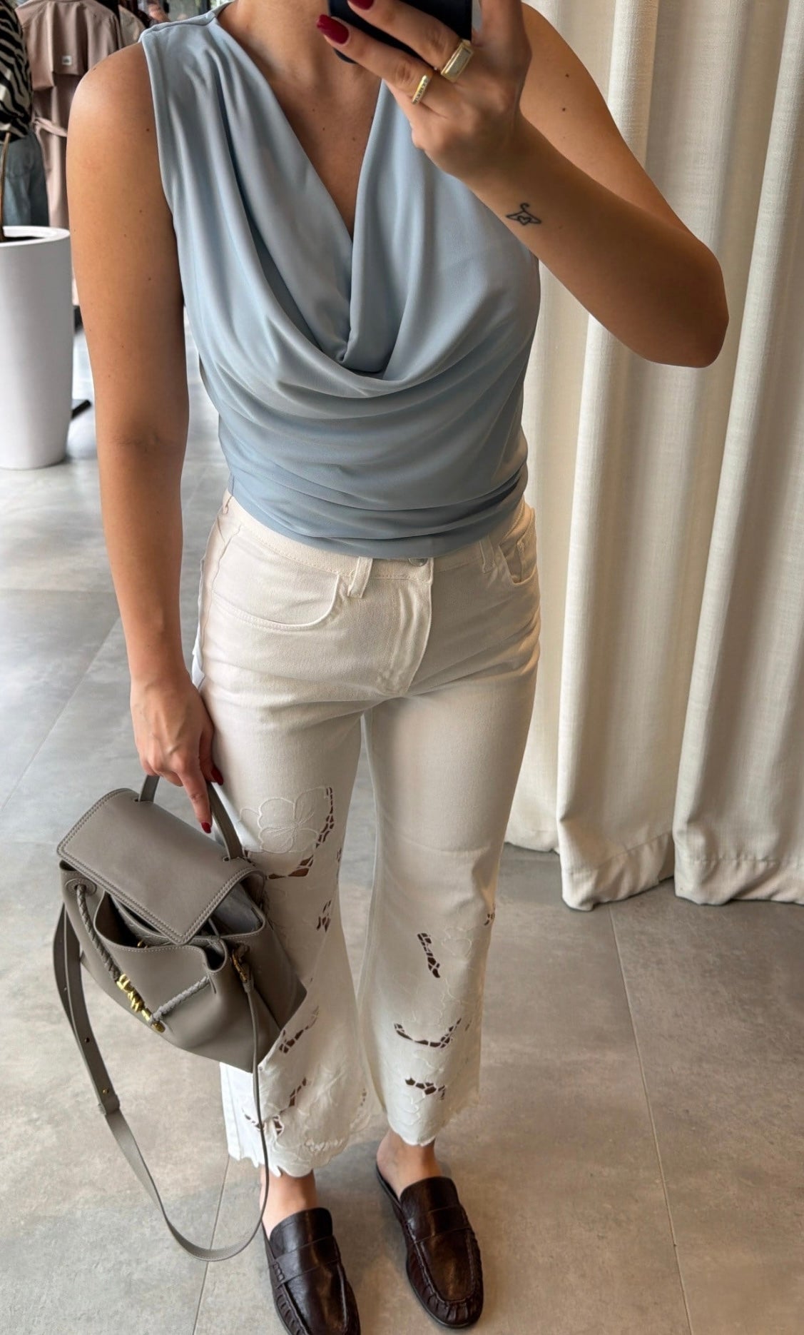 Drape Blouse - Blue