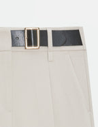 Beige Belted Shorts