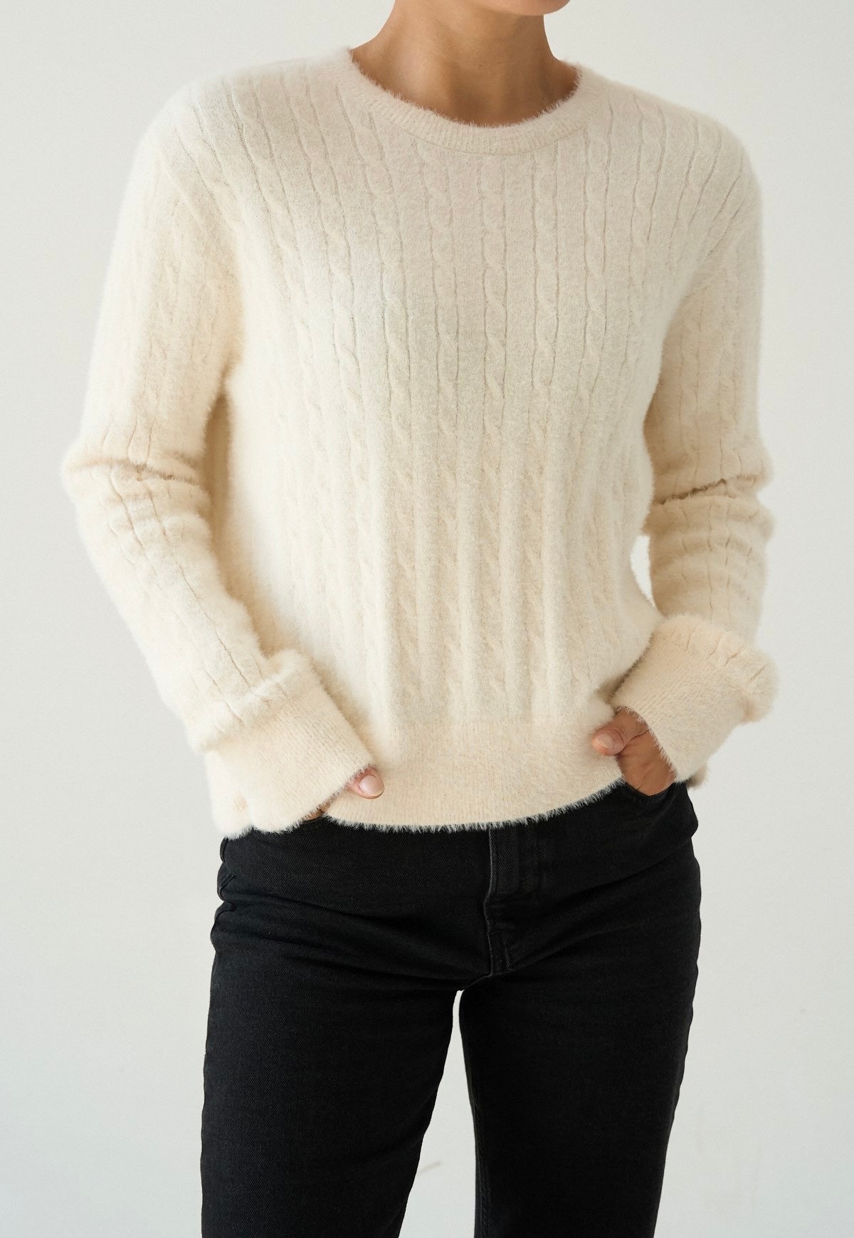 Off white mohair top