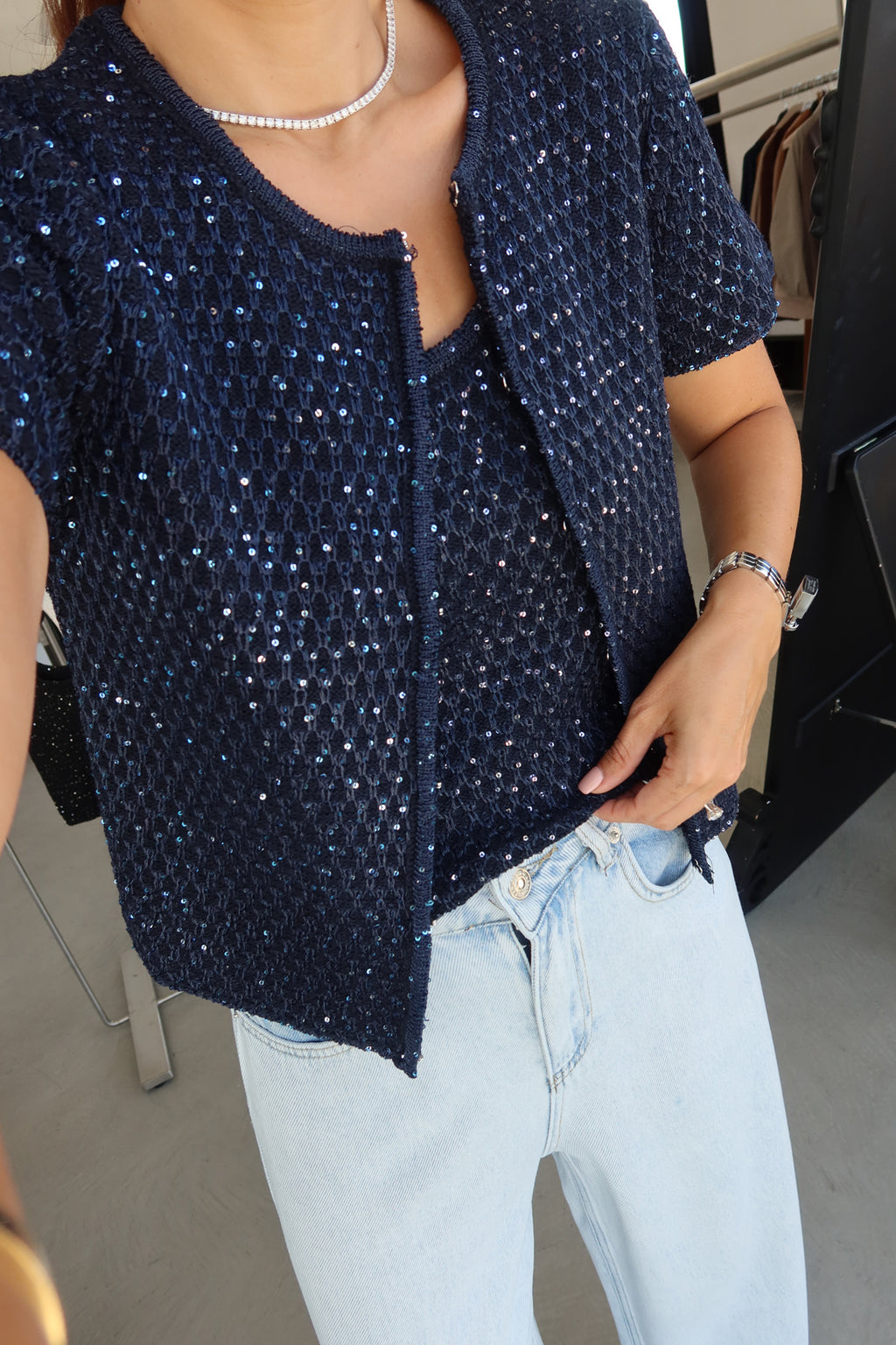 Midnight Sequin Knit Set
