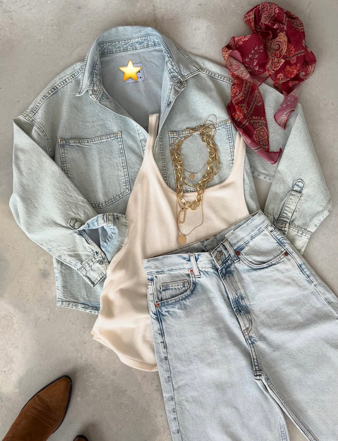 Light blue denim shirt