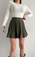 Khaki Short Skirt