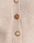 Cardigan Beige Detailed Buttons