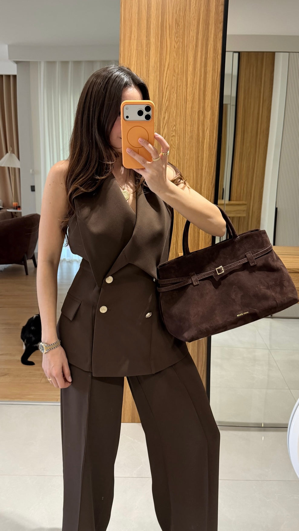 Vest Stylish Suit - Brown