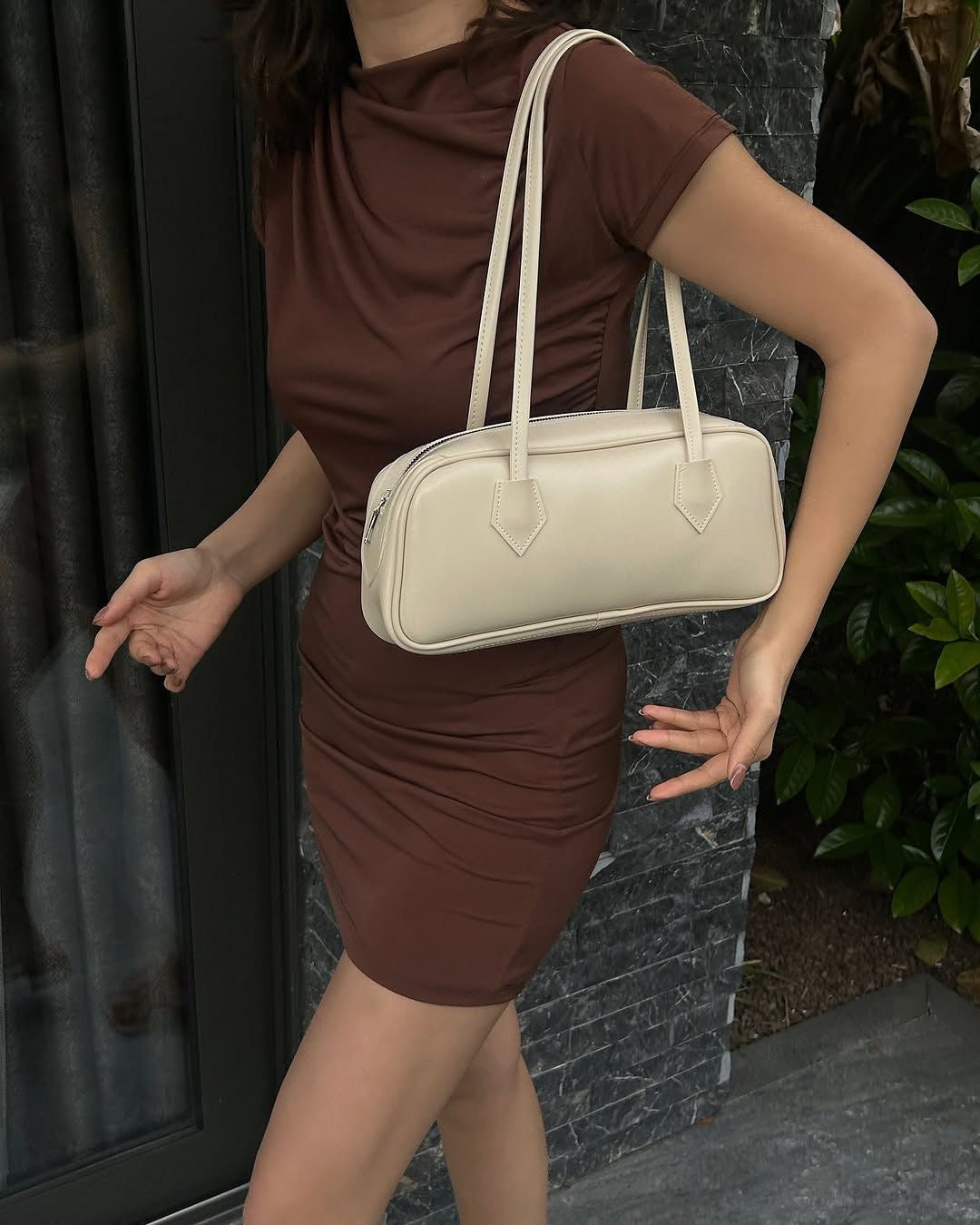 Leather Oval Bag
