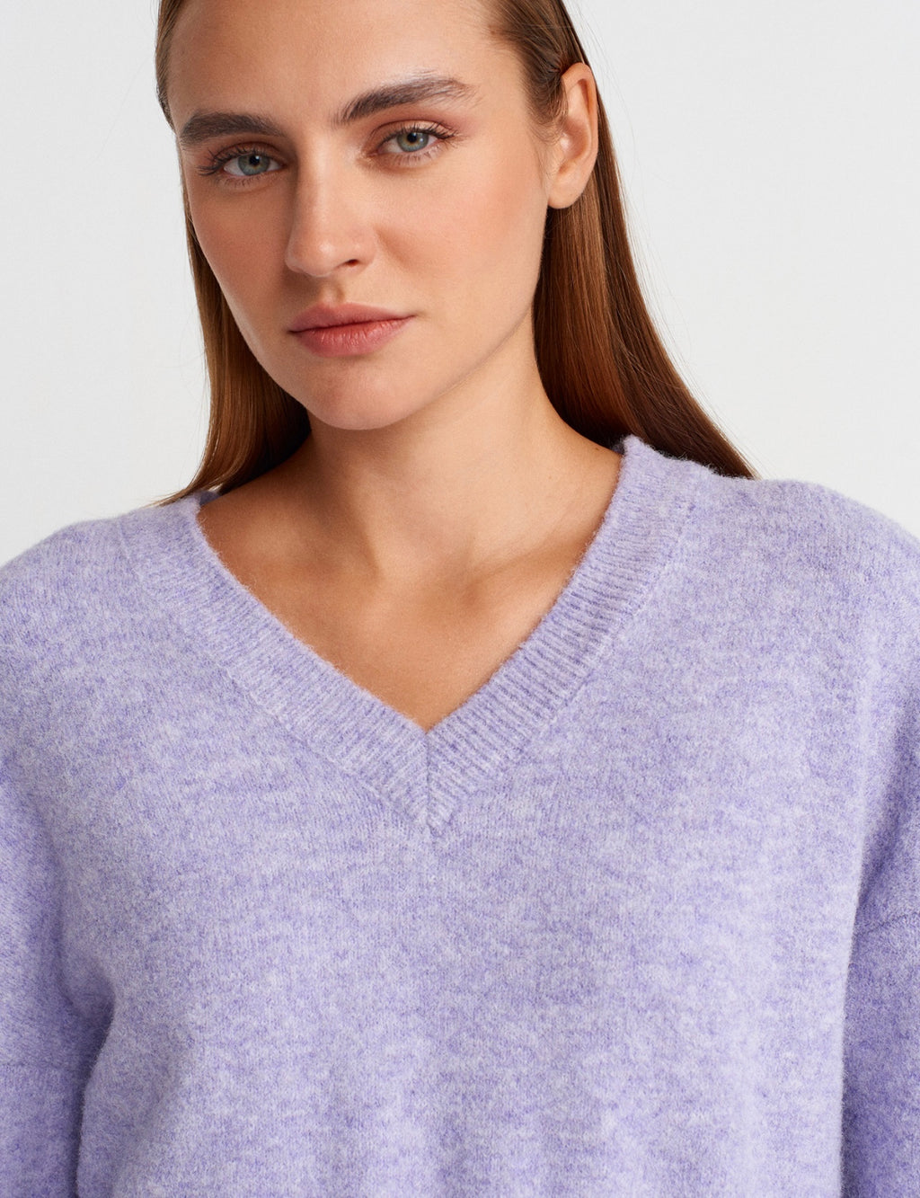 Purple V-neck