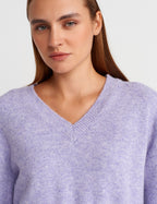Purple V-neck