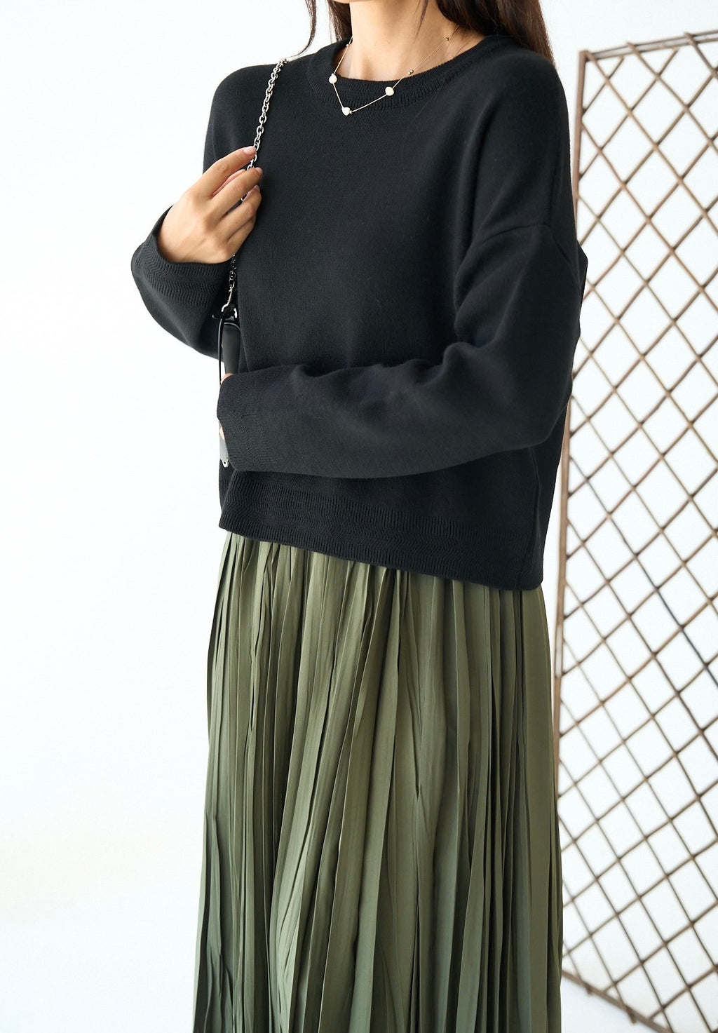 Black Round Neck Sweater
