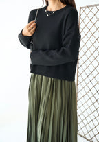 Black Round Neck Sweater