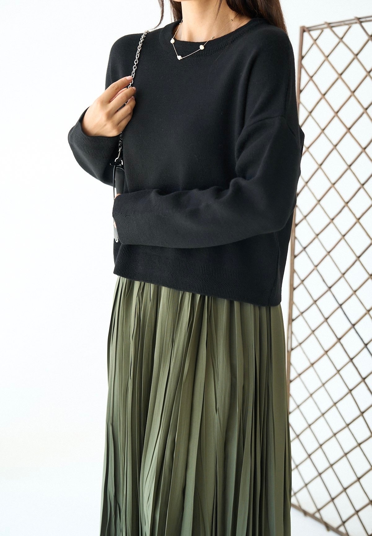 Black Round Neck Sweater