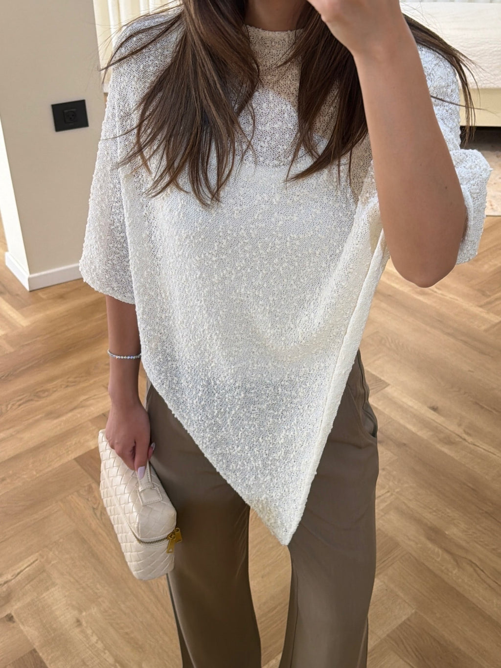 Poncho Top - Ecru