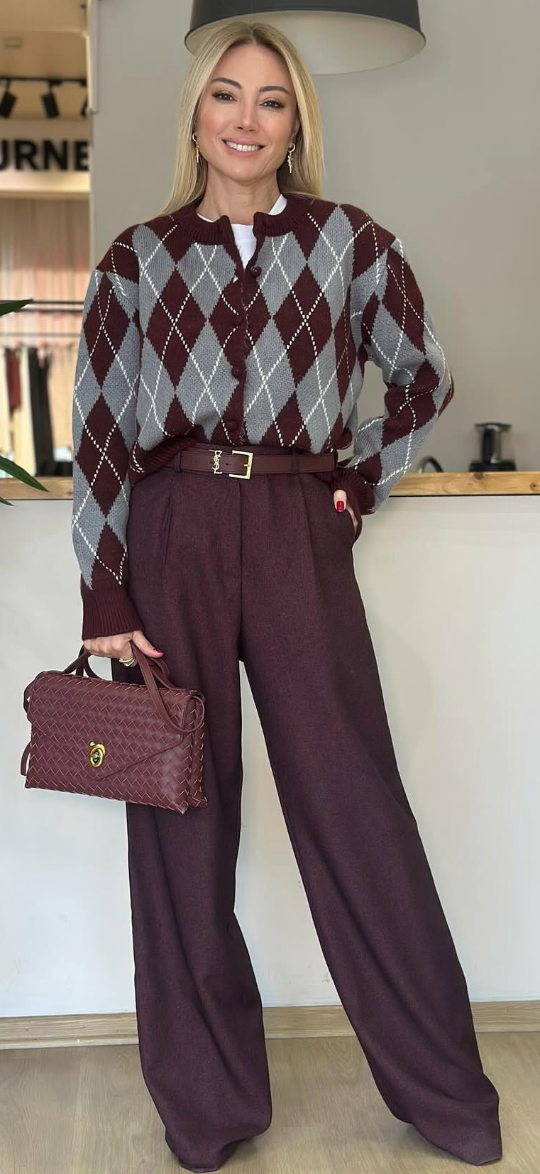 Burgundy Palazzo-Thick