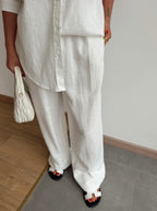 Pure linen set - White