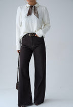 Scarf-detailed Sweater