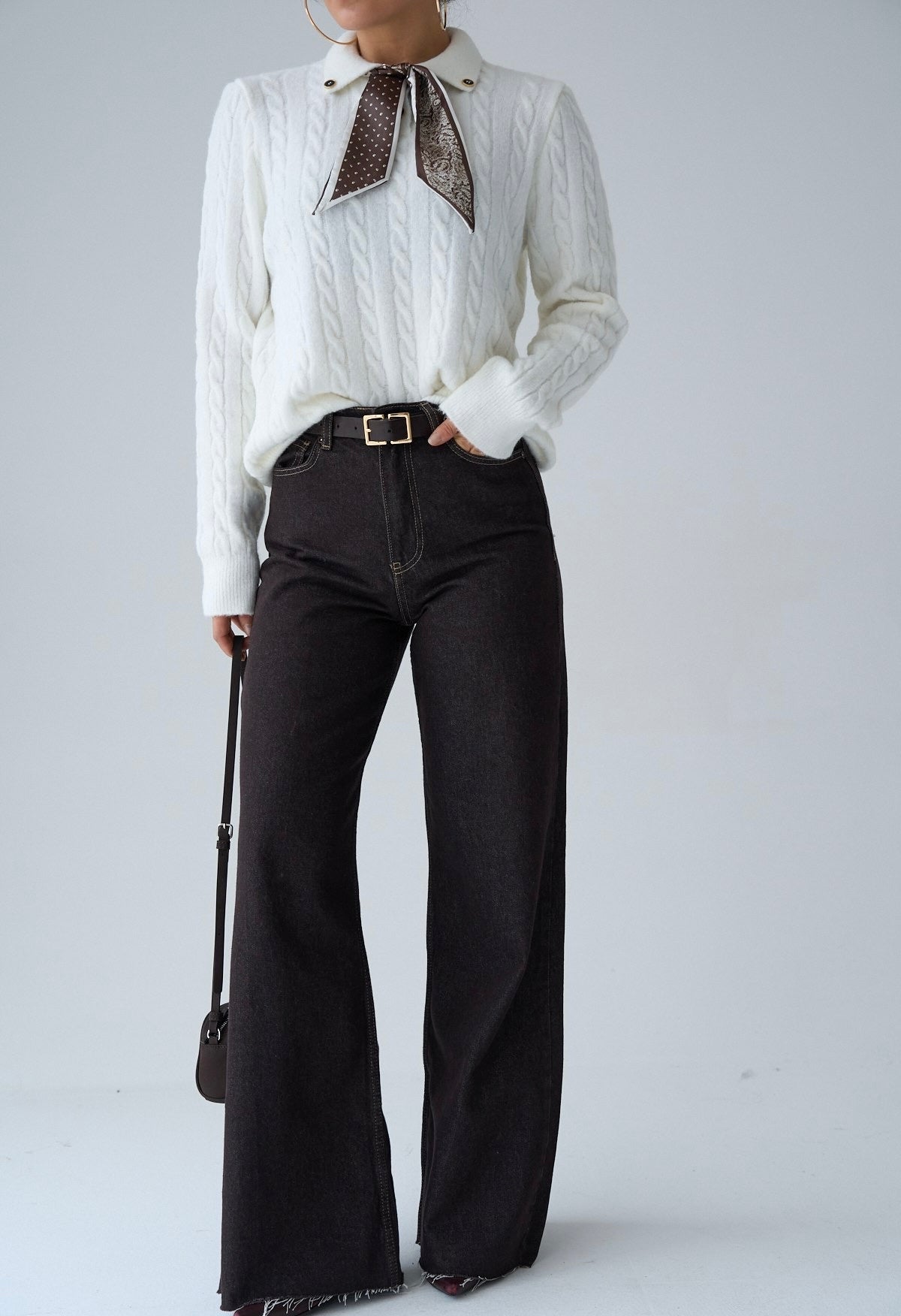 Scarf-detailed Sweater