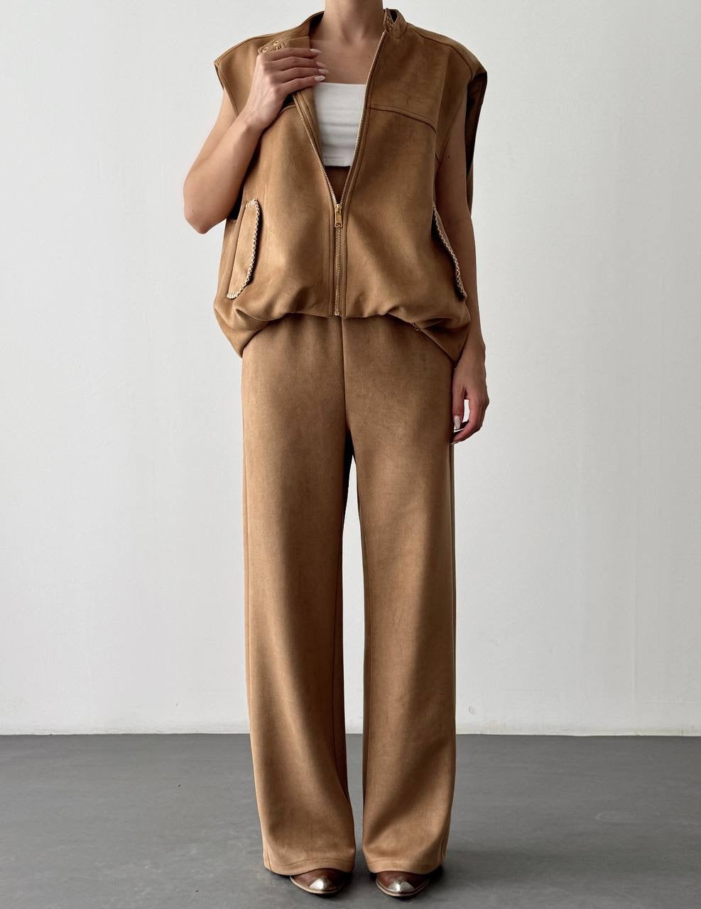 Suede Pants