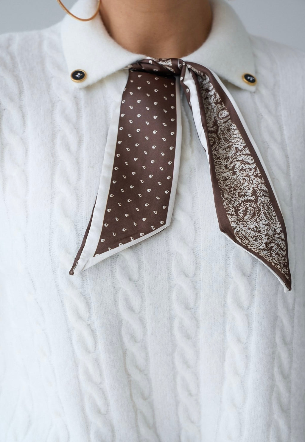 Scarf-detailed Sweater