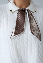 Scarf-detailed Sweater