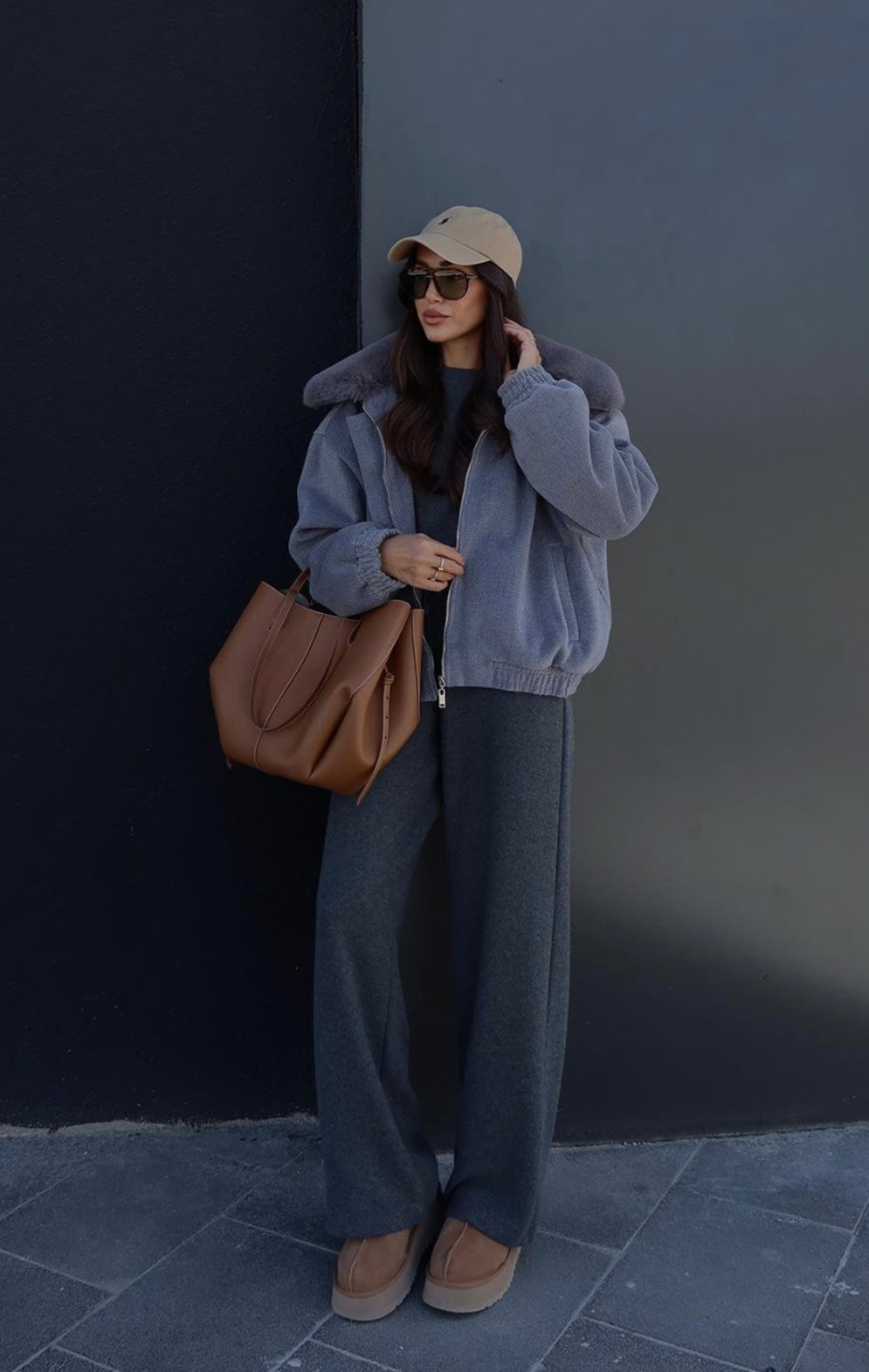 Fur detailed Grey Jacket