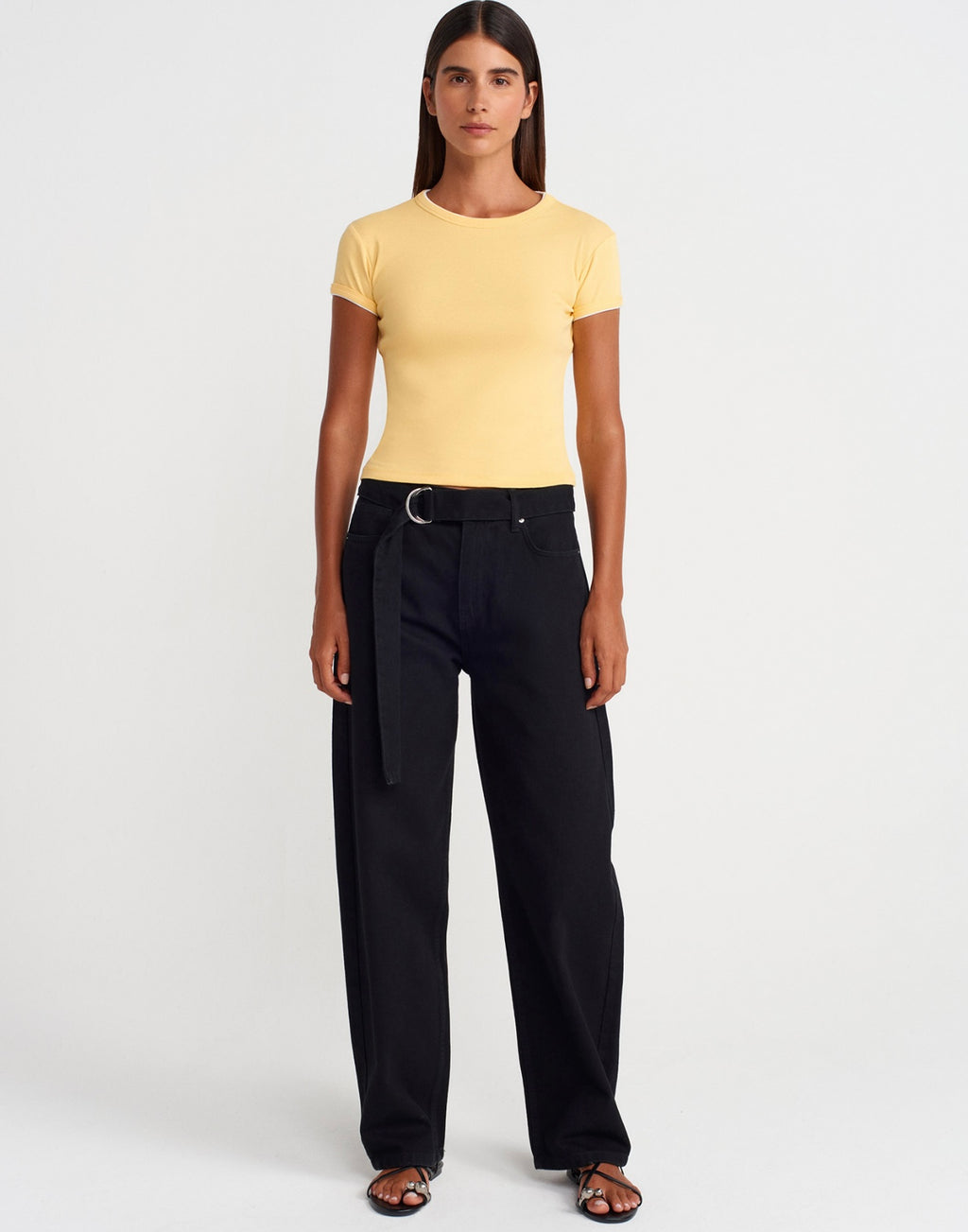 Contrast T-shirt - Yellow