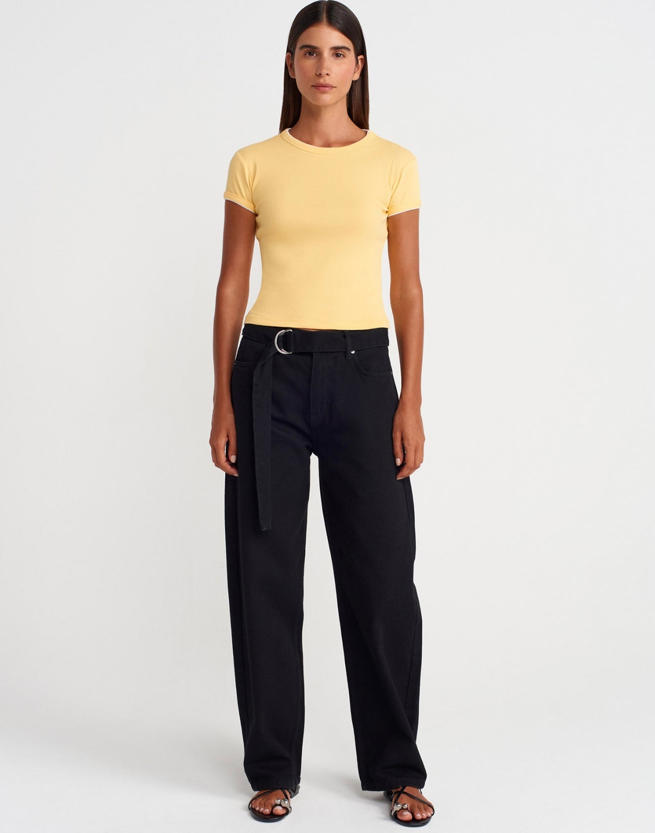 Contrast T-shirt - Yellow
