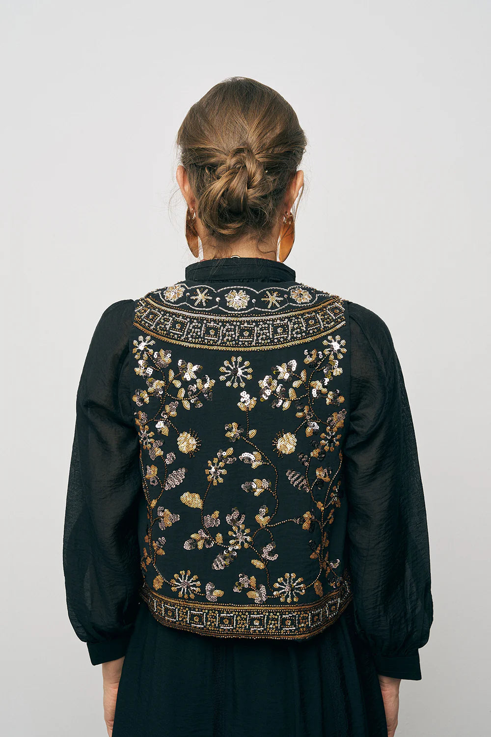 Black Beaded Vest
