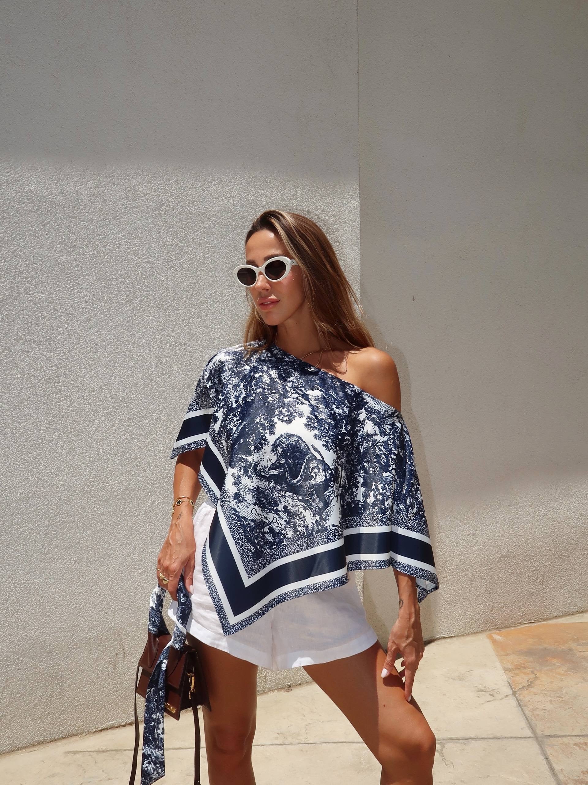 Dior silk top - Navy