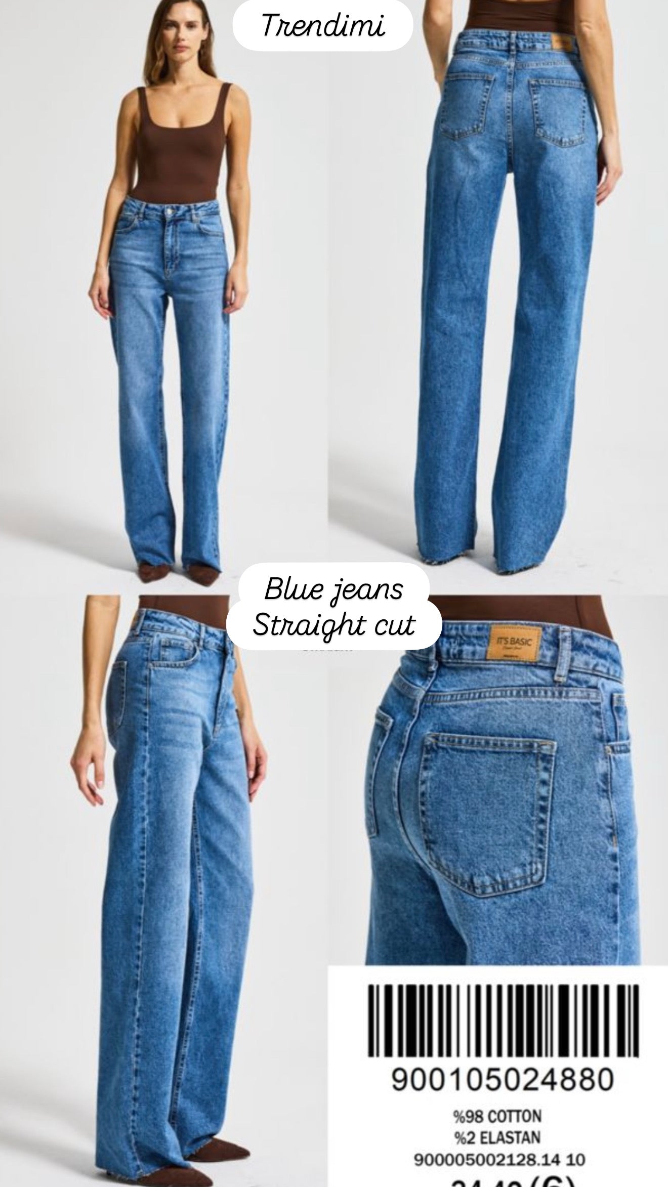 SS Blue Straight Jeans