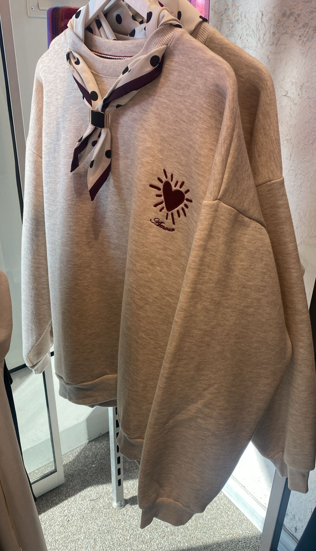 Heart Sweatshirt with Scard