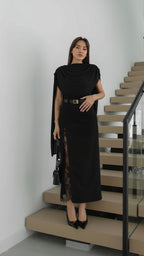 Black Skirt with lace details