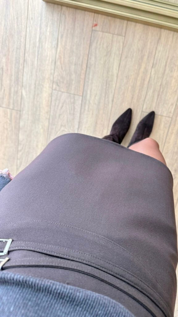 Brown mini skirt