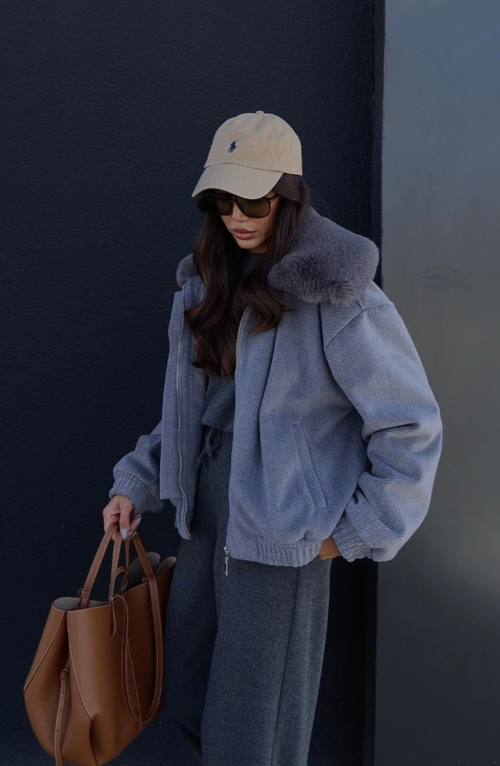 Fur detailed Grey Jacket