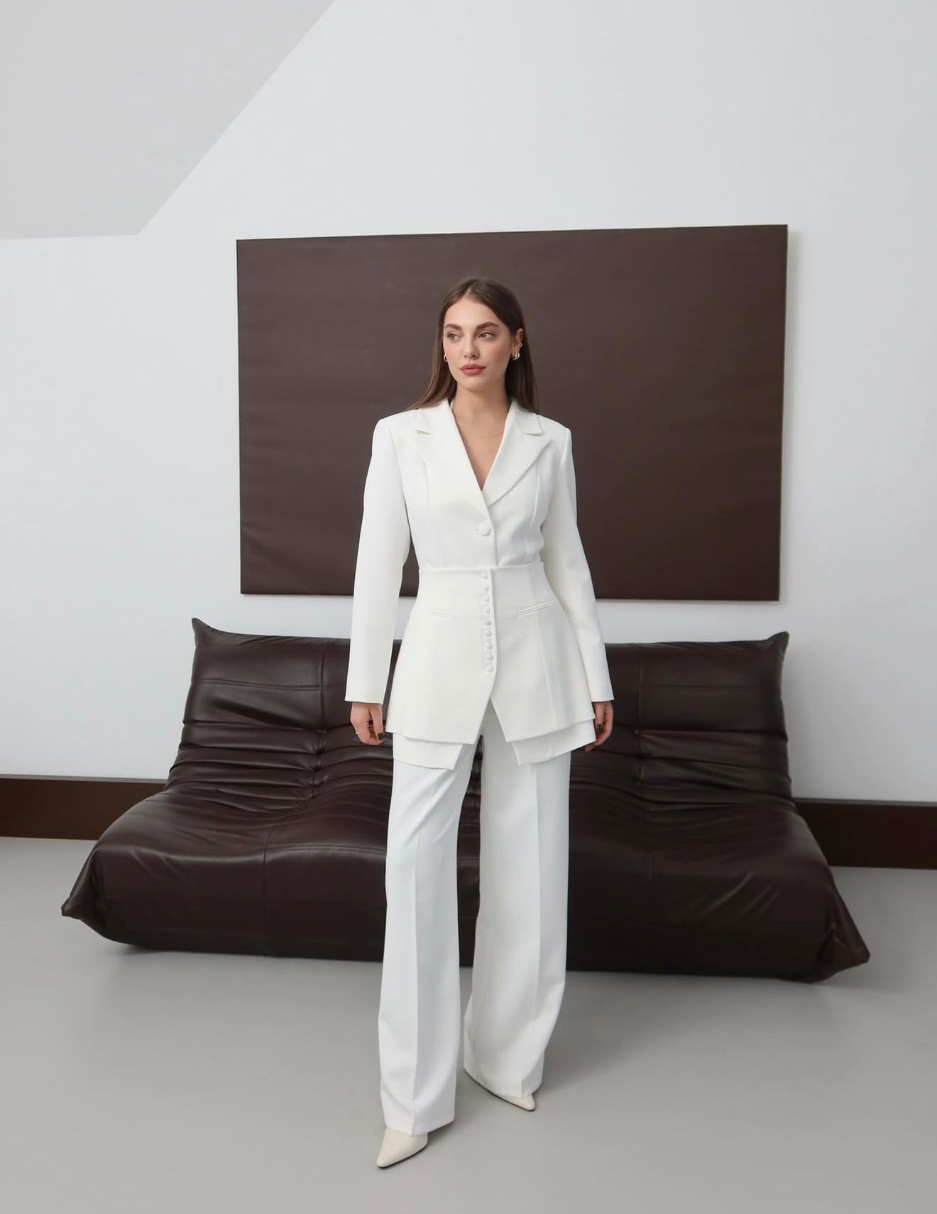 White Corset Blazer